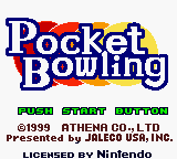 Pocket Bowling title screen for GameBoy Color